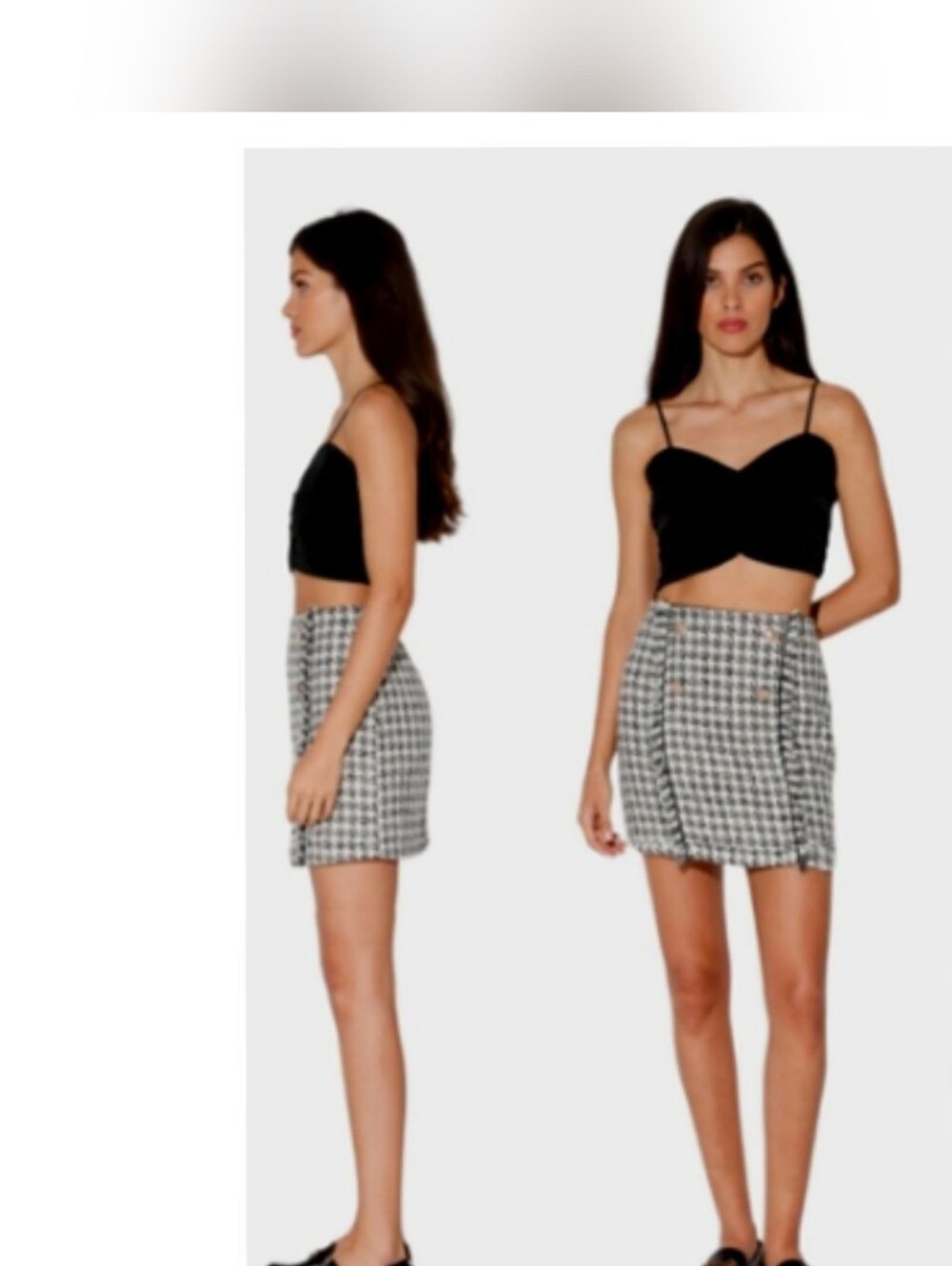 NWT Walter Baker Tweed Houndstooth Skirt Sz 4